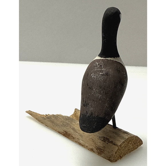 Vintage Hand Carved Wooden Canada Goose Driftwood Signed Ray Proulx Quebec - Picture 9 of 13